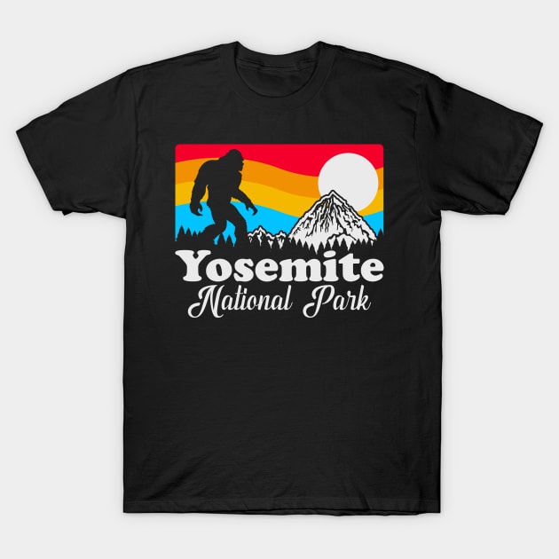 Yosemite National Park Bigfoot, Funny Sasquatch Yeti Yowi Cryptid Science Fiction T-Shirt by ThatVibe